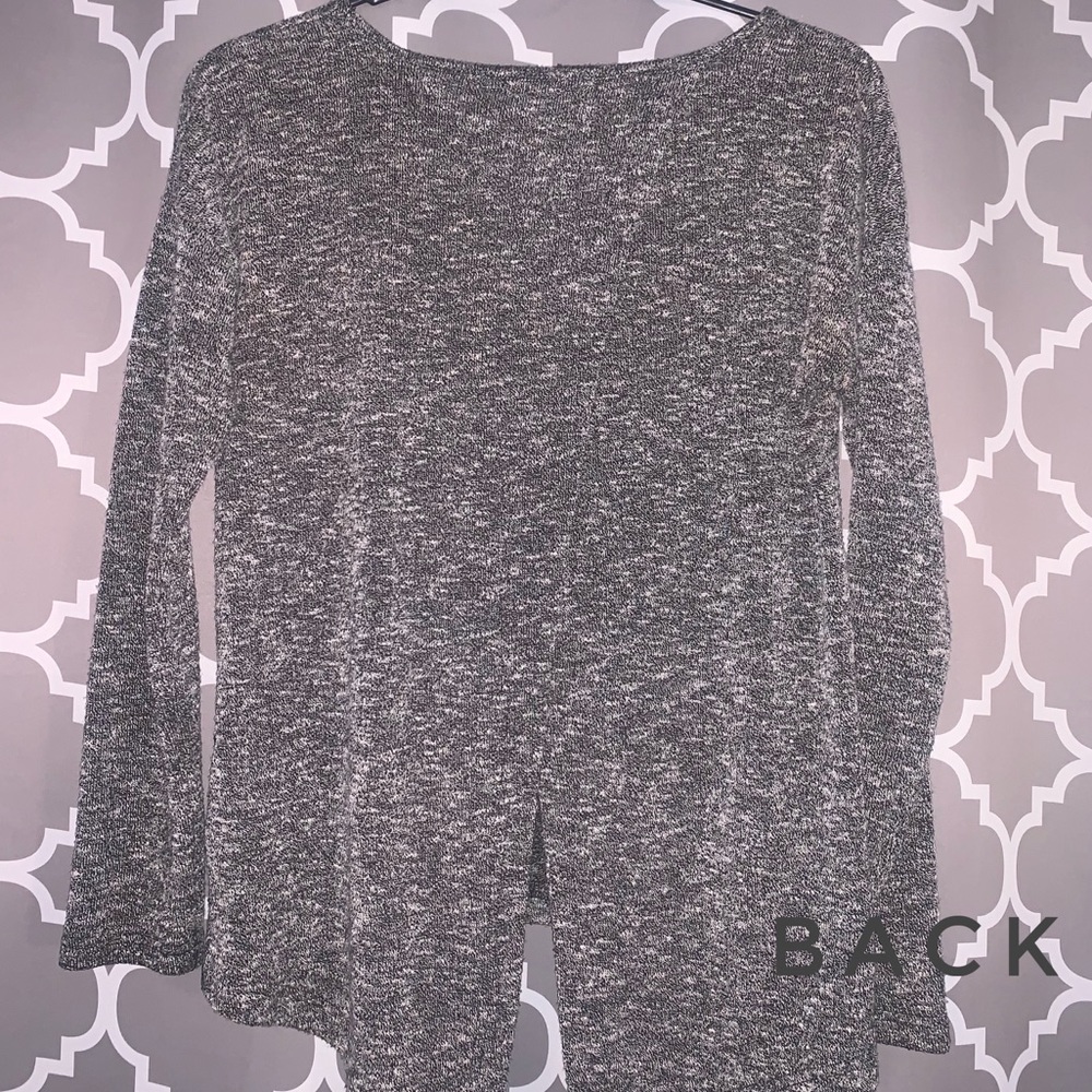 Sweater with slit back